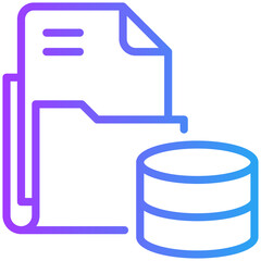 Data storage icon for data base network, business, website, application, printing, document, poster design, etc