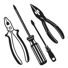 Pliers and screwdrivers tool set tools repair
