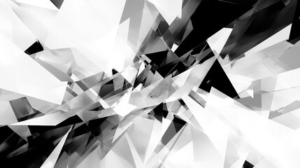 モノクロクリスタルの鋭利でシャープな抽象背景 