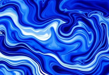 Swirling blue and white abstract fluid shapes with halftone texture,  visual,  modern