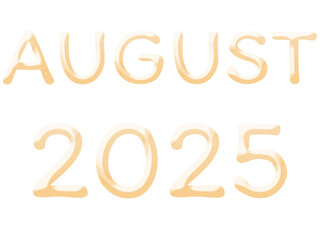 3D letter of the month August 2025 Creamy colour 	