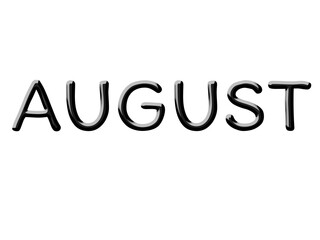 3D letter of the month August  black Cream colour 	