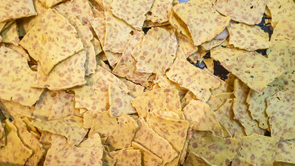 Heap of Delicious Tempeh Chips, A Crunchy and Savory Snack for Any Occasion