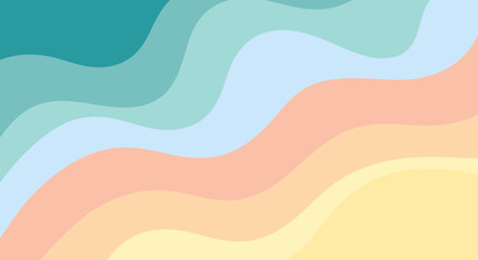 Abstract pastel waves create a serene, colorful, and calming background