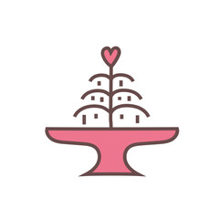 vector illustration of a wedding cake