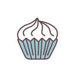 cupcake isolated on white background