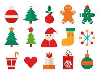 Photo of christmas holiday elements isolated on white background