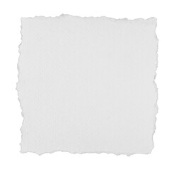 piece of blank white paper texture background torn and ripped on transparent background. document frame design