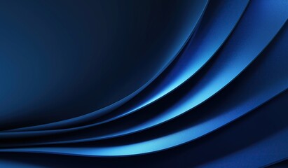 Obraz premium A sleek dark blue background with smooth flowing lines and elegant curves, ideal for professional brochures, web designs, banners, cards, and posters