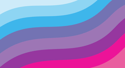 Obraz premium Wavy stripes in shades of blue, purple, and pink create a vibrant background