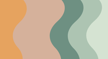 Elegant background with curved wave lines in pastel color scheme