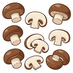 Mushroom Medley: A Culinary Cartoon