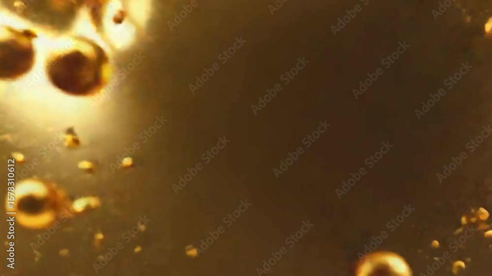 Poster golden splashing liquid creating a stunning visual effect on black background