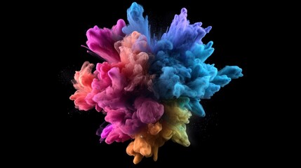 Fototapeta premium Rainbow ink explosion abstract