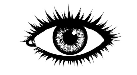 Obraz premium Ink-Splashed Gaze