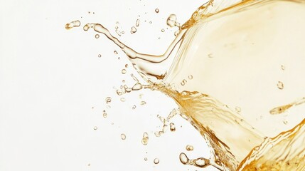 Splashing beige liquid beverage