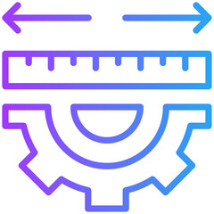 Measurement icon for gross domestic product (GDP), business, website, application, printing, document, poster design, etc