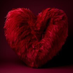 Heart shape for Valentine's Day velvet texture