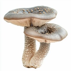 helvella lacunosa elfin saddle mushroom gray wrinkled cap isolated on white transparent background