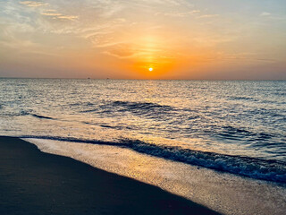 sunset on the beach