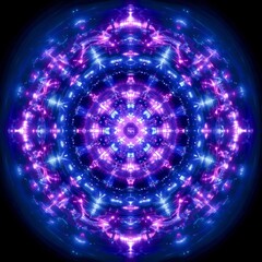 highenergy music festival gradient mix of deep blue and neon pink circular motion light trails futuristic digital art style ideal for concert backgrounds ultra HD clarity symmetrical and focused