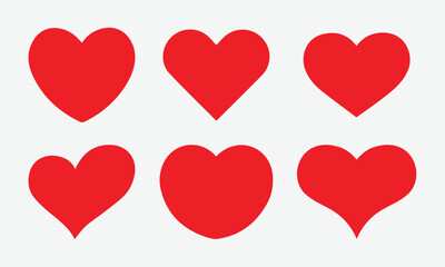 Minimalist Heart Vector Set