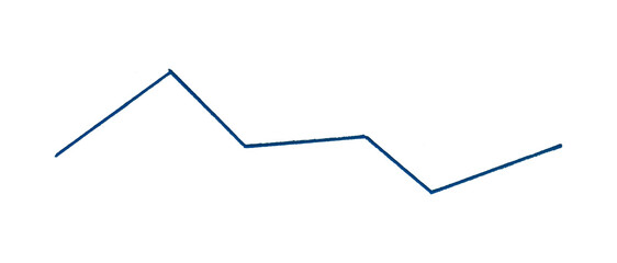 Blue ink pen line, underline, isolated on transparent background. Simple ink pen scribble effect, perfect for business and school presentation design.