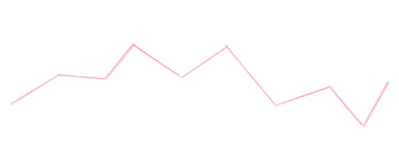 Pink ink pen line, underline, isolated on transparent background. Simple ink pen scribble effect. Suitable for business and school presentation design.