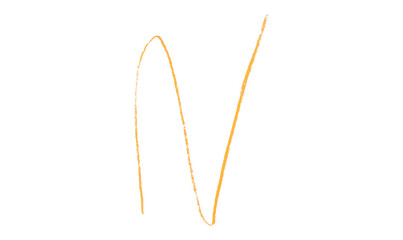 Yellow ink pen line, underline, isolated on transparent background. Simple ink pen scribble effect, perfect for business and school presentation design.