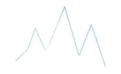 Light blue ink pen line, underline, isolated on transparent background. Simple ink pen scribble effect, perfect for business and school presentation design.