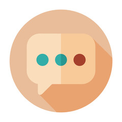 Modern Speech Bubble Icon Vector Graphic Communication Concept