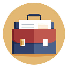 Briefcase Vector Illustration Business Portfolio Icon Design