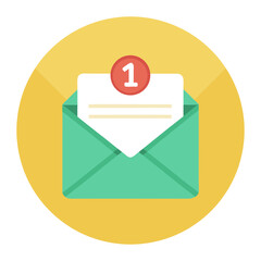 Vector Unread Message Icon Email Notification Graphic