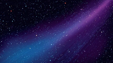 Obraz premium Cosmic dust and starlight illuminate a dark background with a purple and blue glow