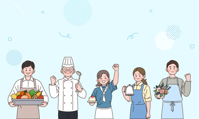 소상공인 응원 일러스트