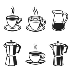 Hot coffee cup and espresso maker moka pot coffee jug