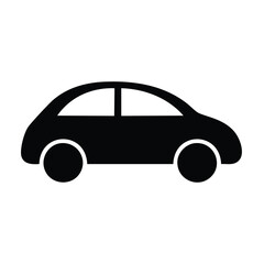 Black car silhouette with white background vehicle automobile