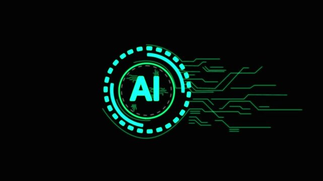 AI Learning and Artificial Intelligence Business, modern technology, internet networking concept. AI technology. science mind. hd video animation.