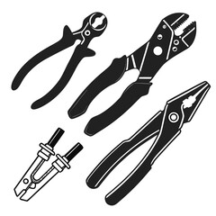 Pliers and Wire Tools Silhouettes wire cutters hardware
