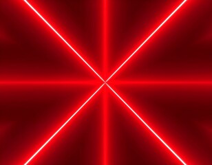 Red Neon Lines Abstract Pattern.