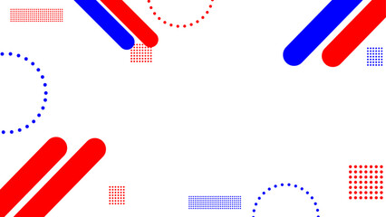 Blue and red pop frame. banner, cover, poster, flyer, background, ads, social media post. vector illustration