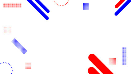 Blue and red pop frame. banner, cover, poster, flyer, background, ads, social media post. vector illustration