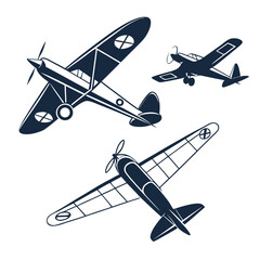Vintage airplanes in flight aircraft propeller