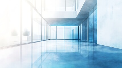 Obraz premium Empty modern office interior design