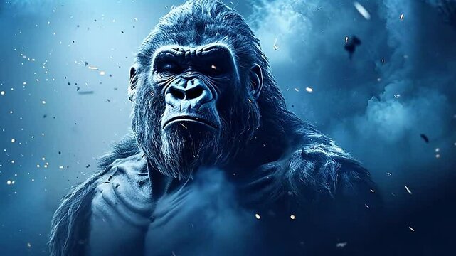 Galaxy Version of kingkong world ,ai generative