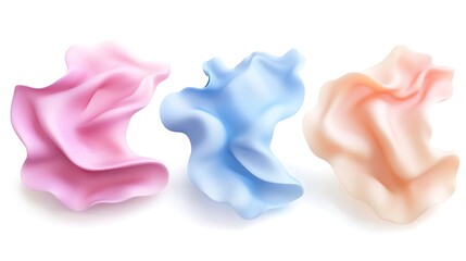 Abstract soft pastel shapes