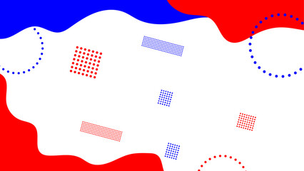 Blue and red pop frame. banner, cover, poster, flyer, background, ads, social media post. vector illustration