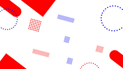 Blue and red pop frame. banner, cover, poster, flyer, background, ads, social media post. vector illustration