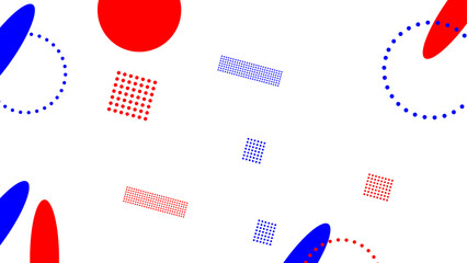 Blue and red pop frame. banner, cover, poster, flyer, background, ads, social media post. vector illustration