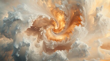 Abstract spiral cloud design